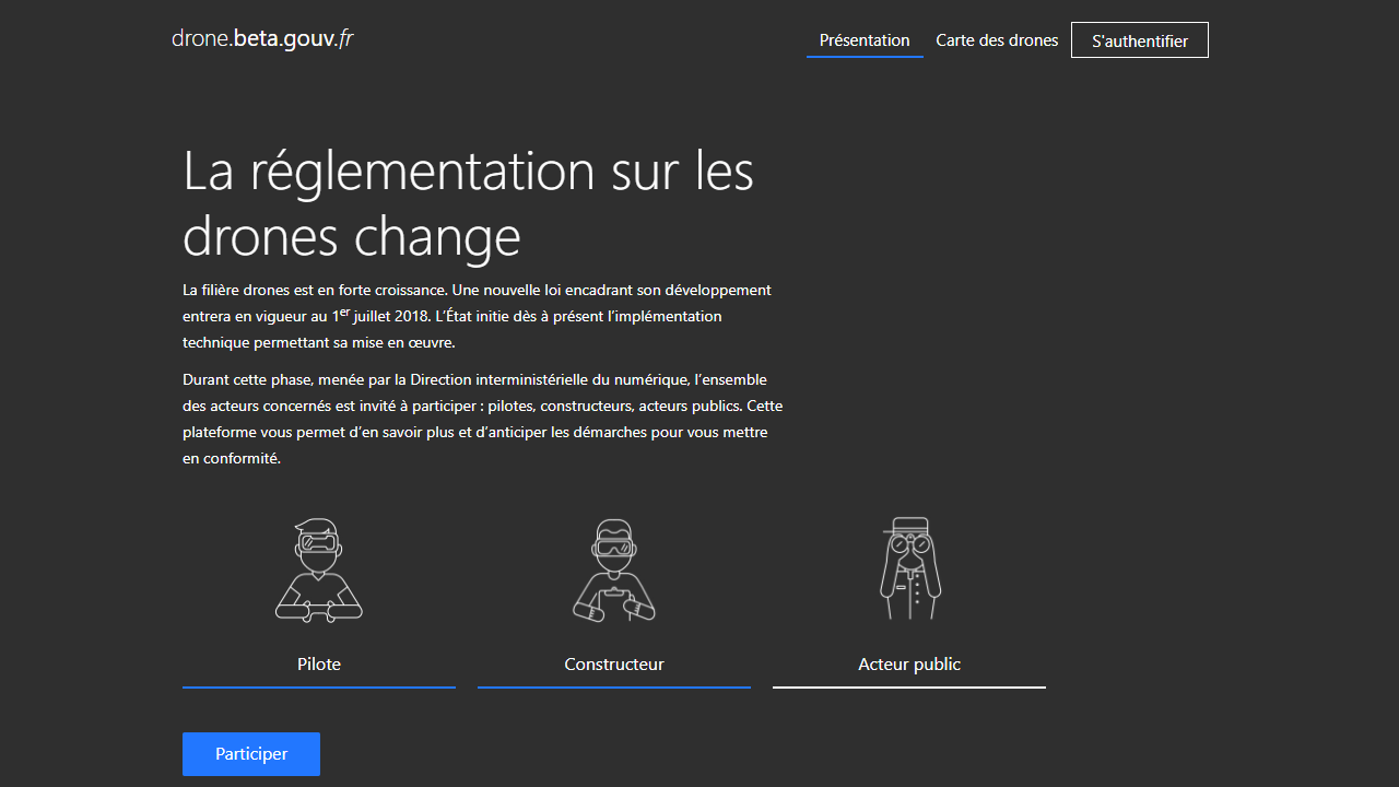 Interface de API Drones