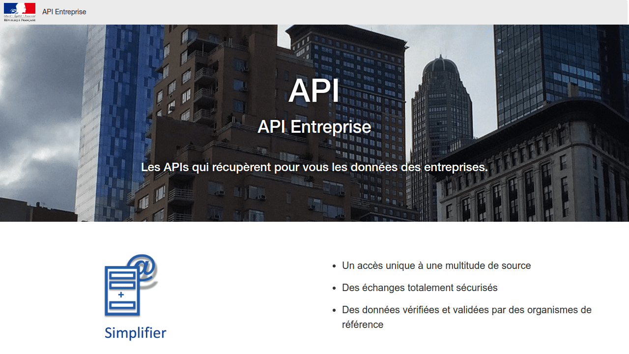 Interface de API Entreprise