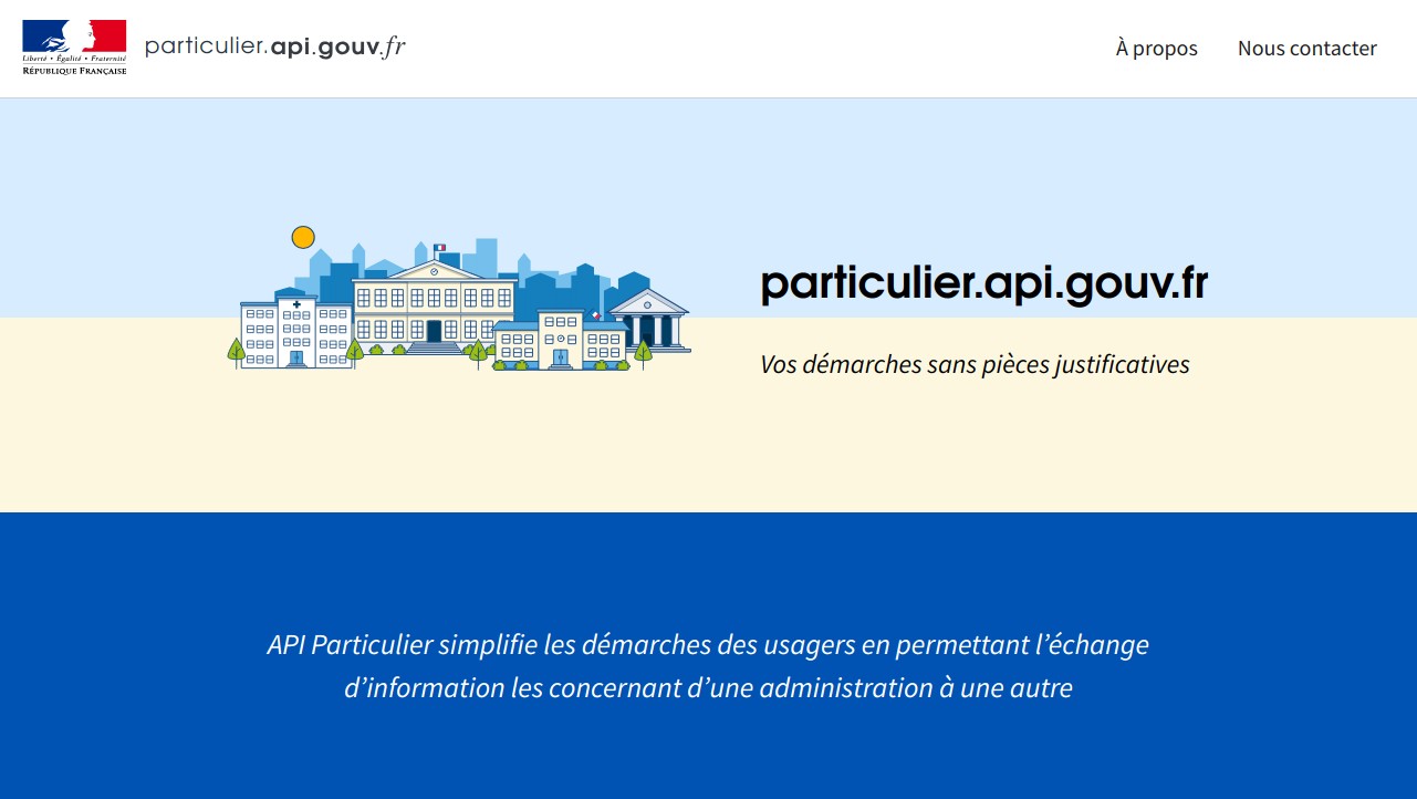 Interface de API Particulier