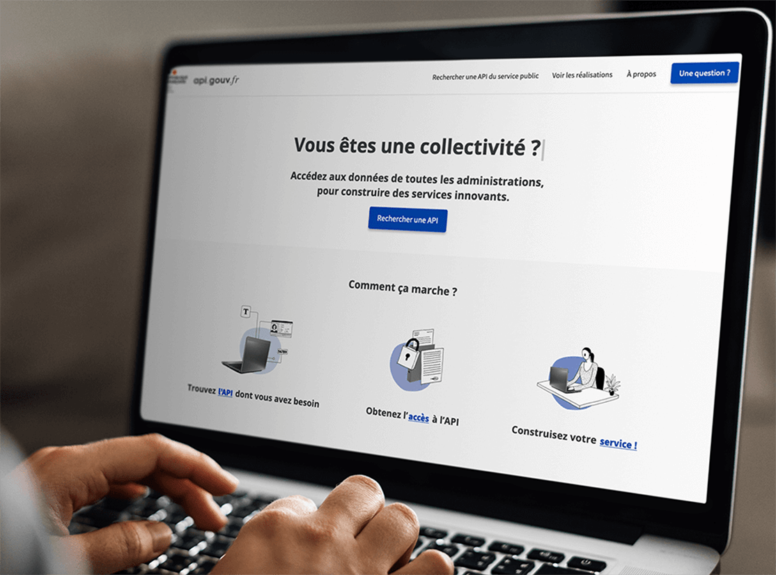 Interface de api.gouv.fr