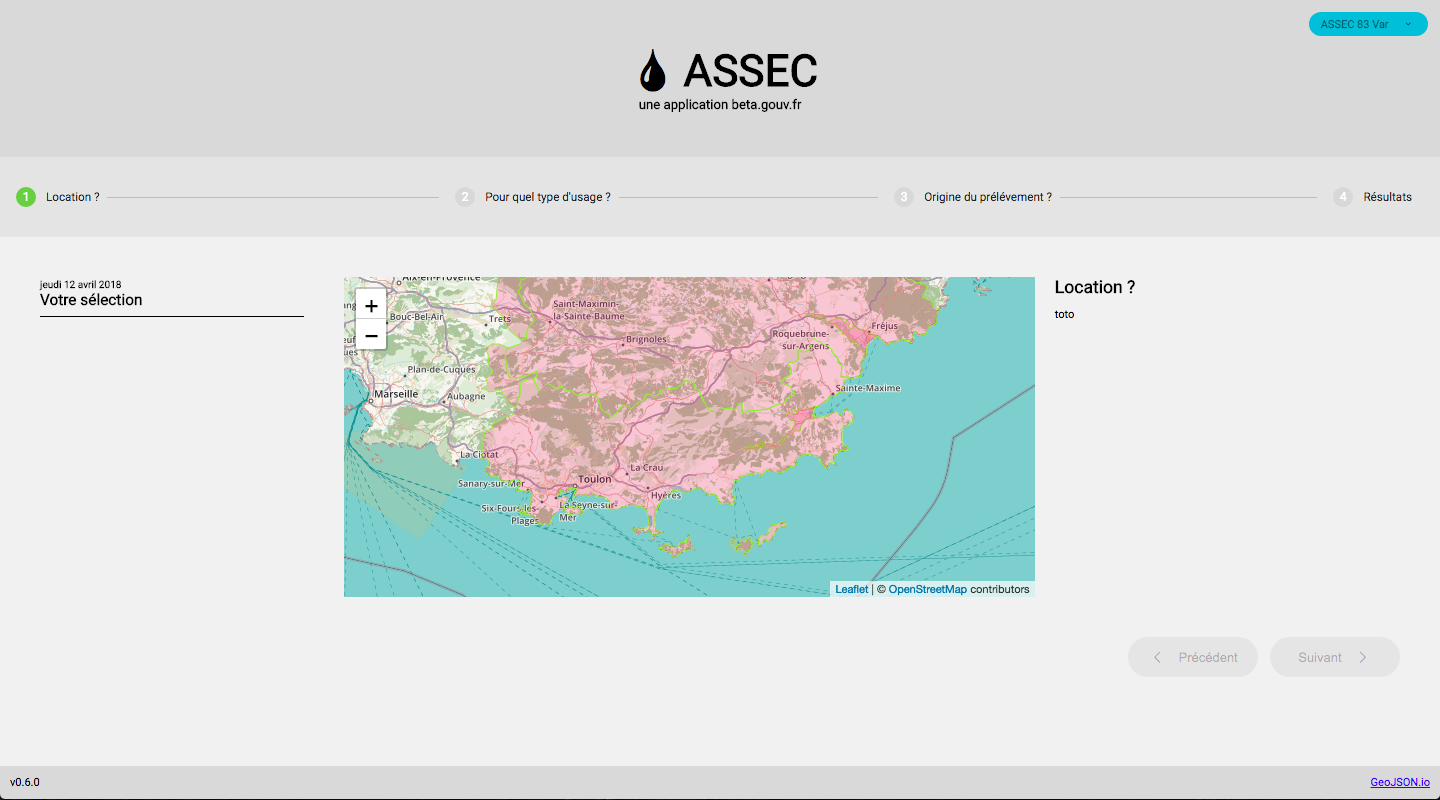 Interface de ASSEC
