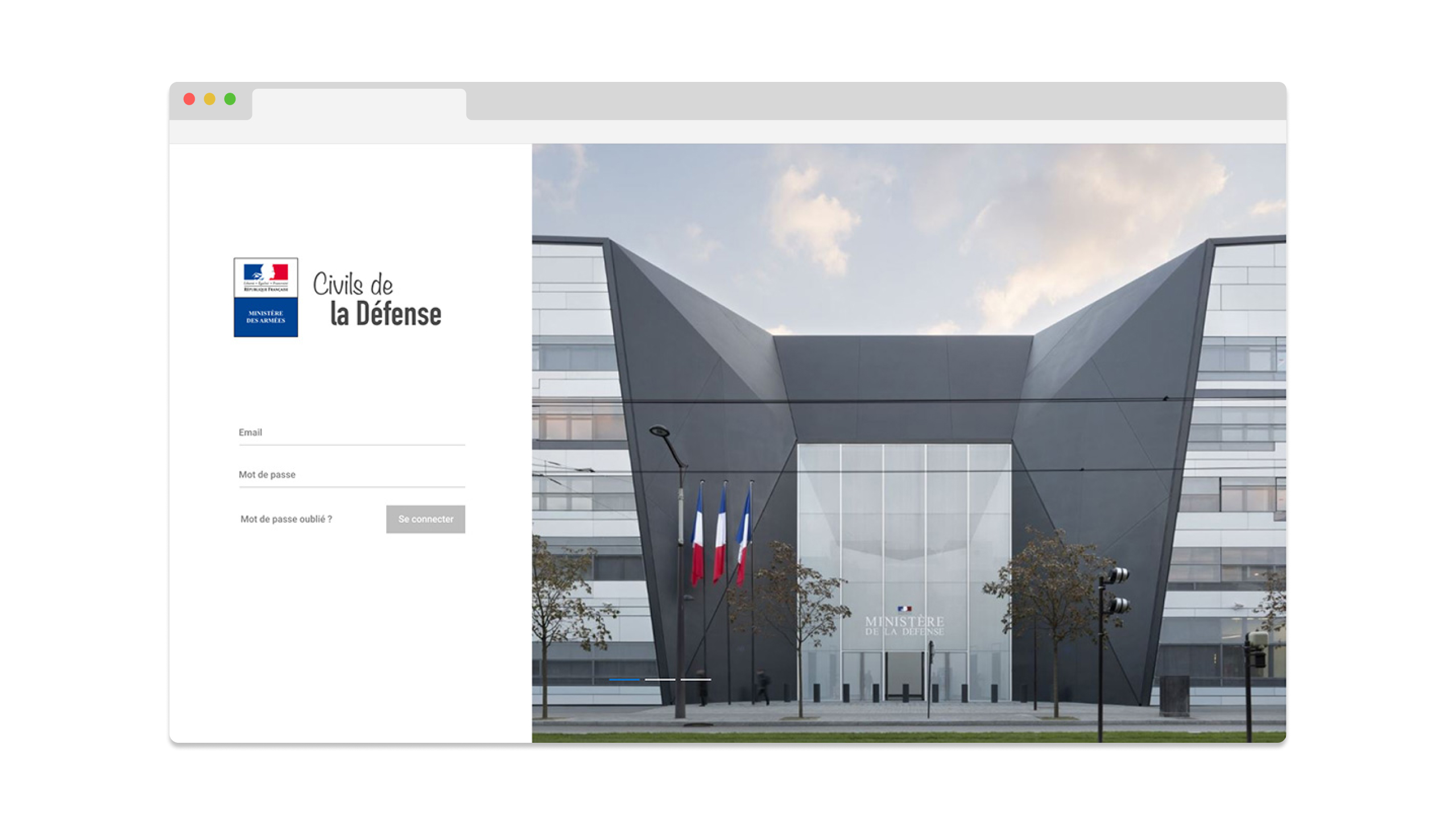 Interface de Civils de la Défense