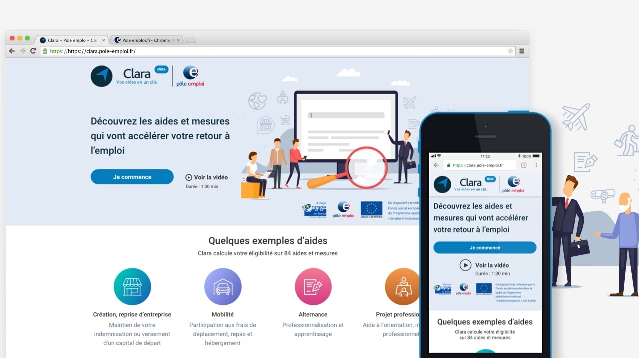 Interface de Clara - Vos aides en un clic