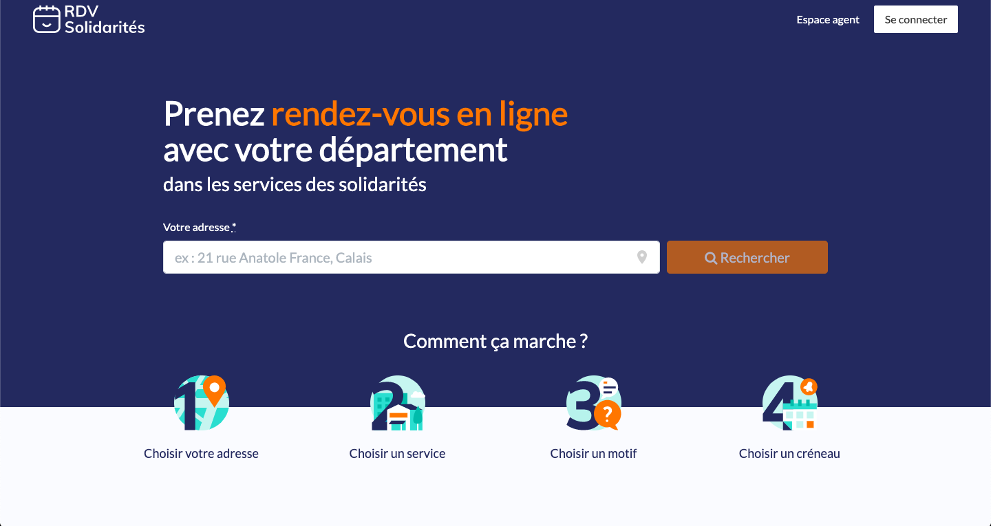 Interface de RDV-Solidarités