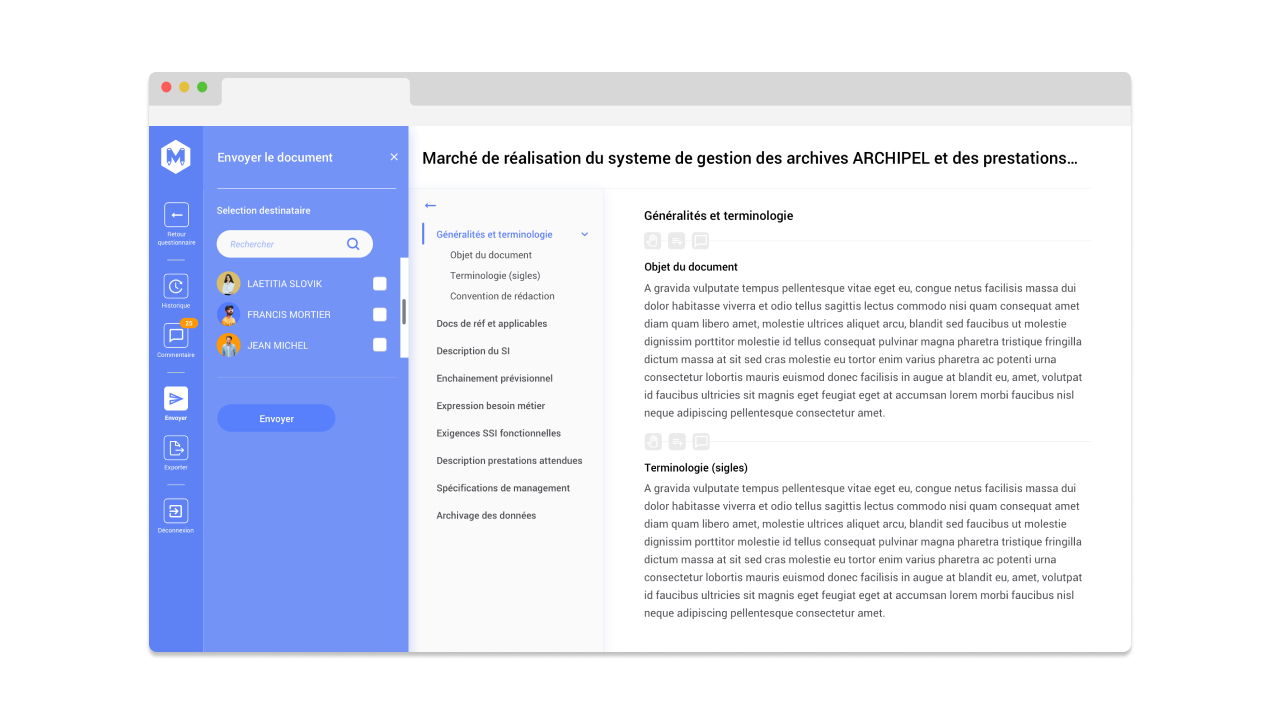 Interface de Megalodon