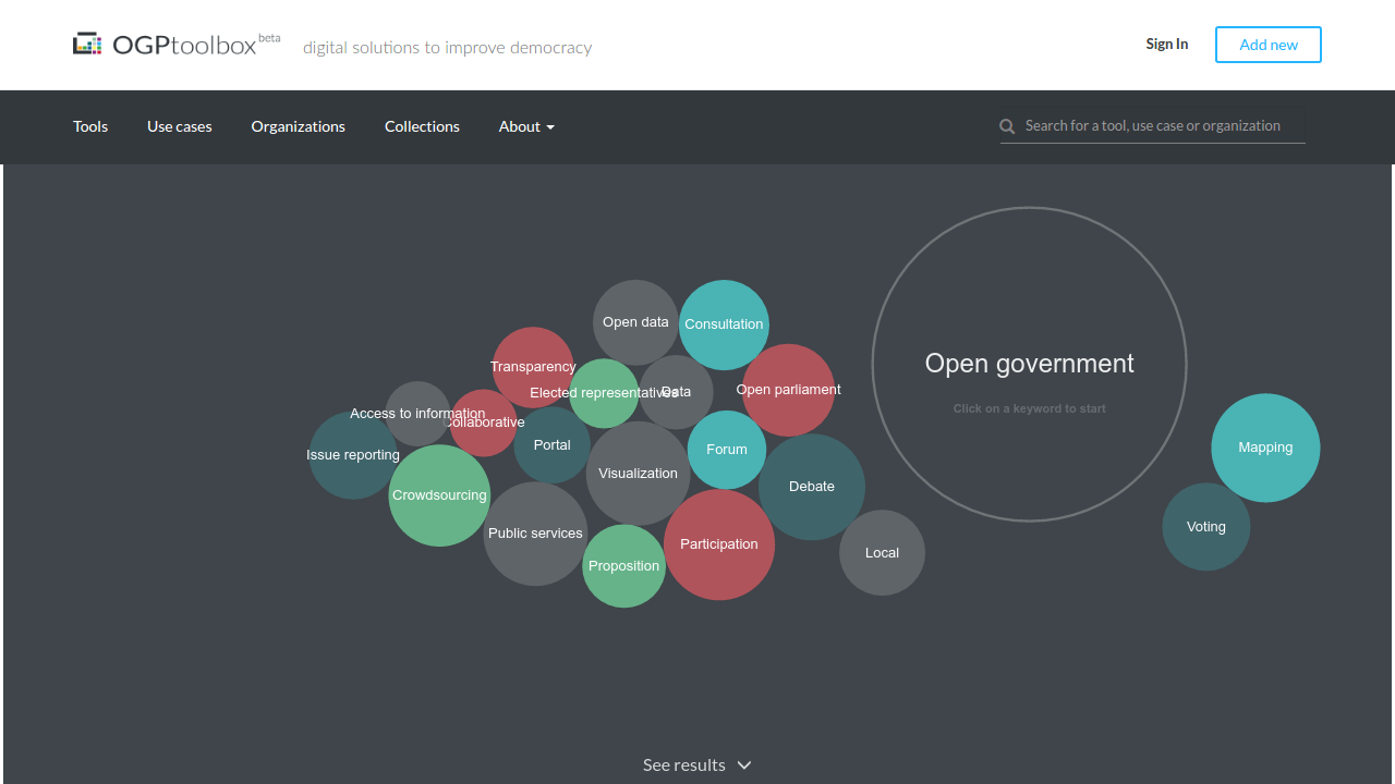 Interface de OGP Toolbox