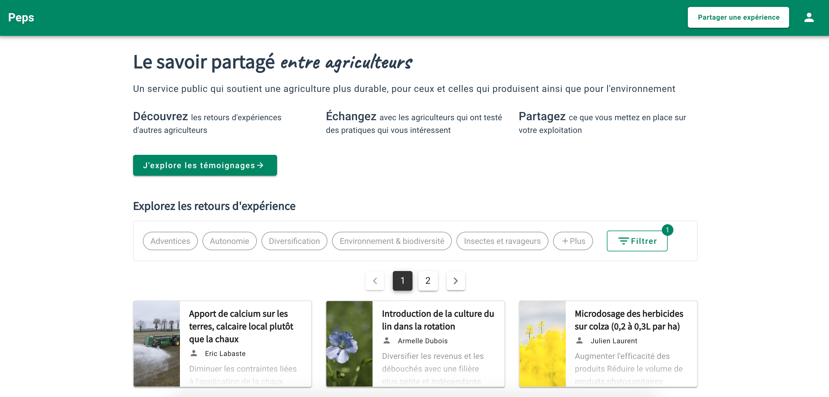 Interface de Peps