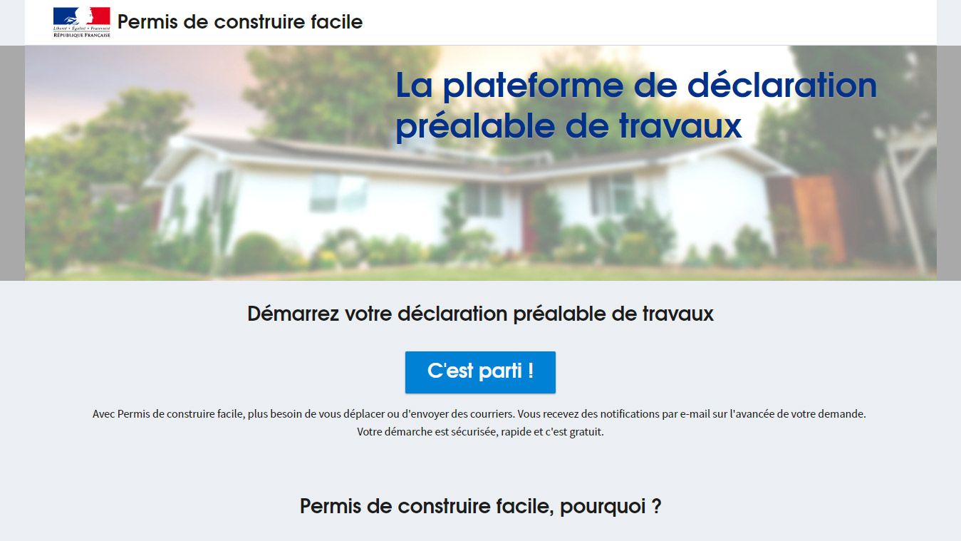 Interface de Permis de construire facile
