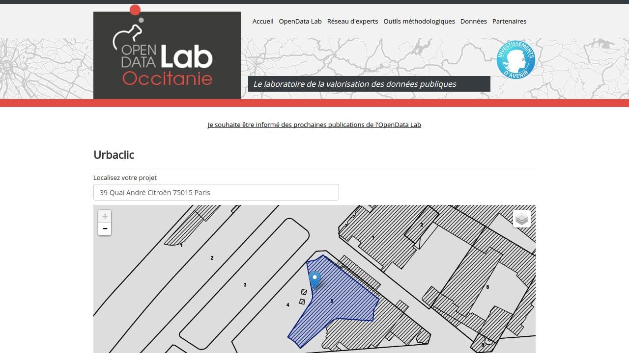 Interface de Urbaclic